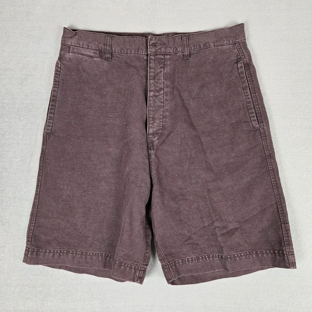 VTG Banana Republic Shorts Mens 36 Purple Linen Blend Chino Safari Field *READ
